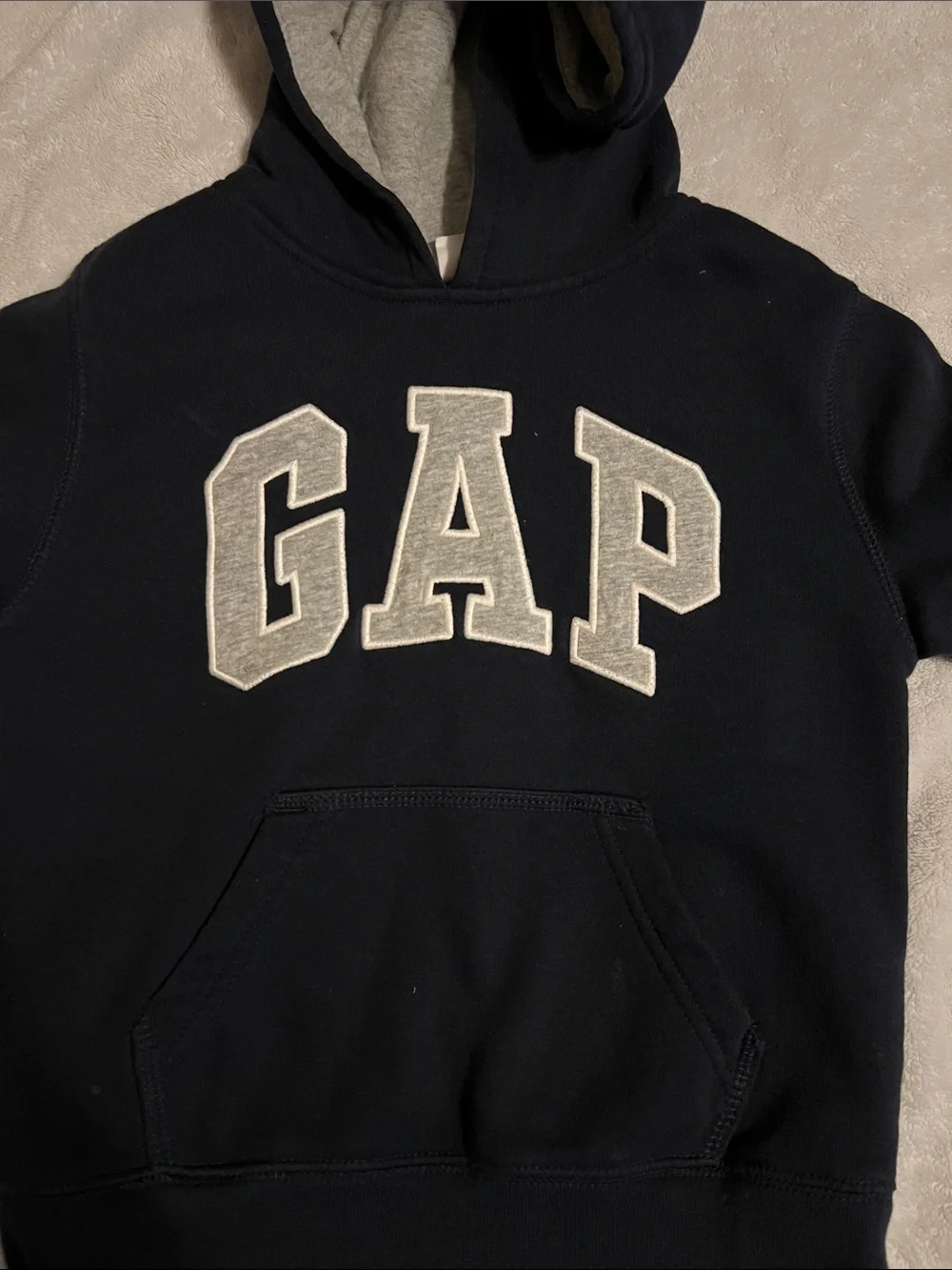 GAP Navy Hoodie with Light Gray Logo